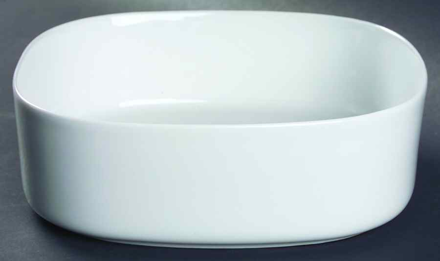 Transition White 7" Square Vegetable Bowl by Block-1