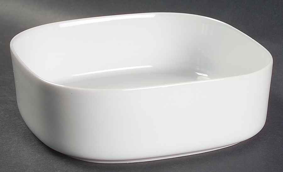 Transition White 6" Square Vegetable Bowl by Block-1