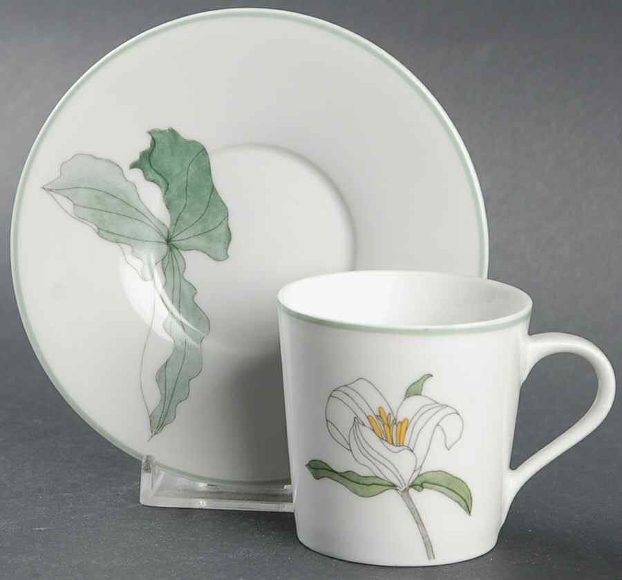 Trillium Flat Demitasse Cup & Saucer Set by Block-1