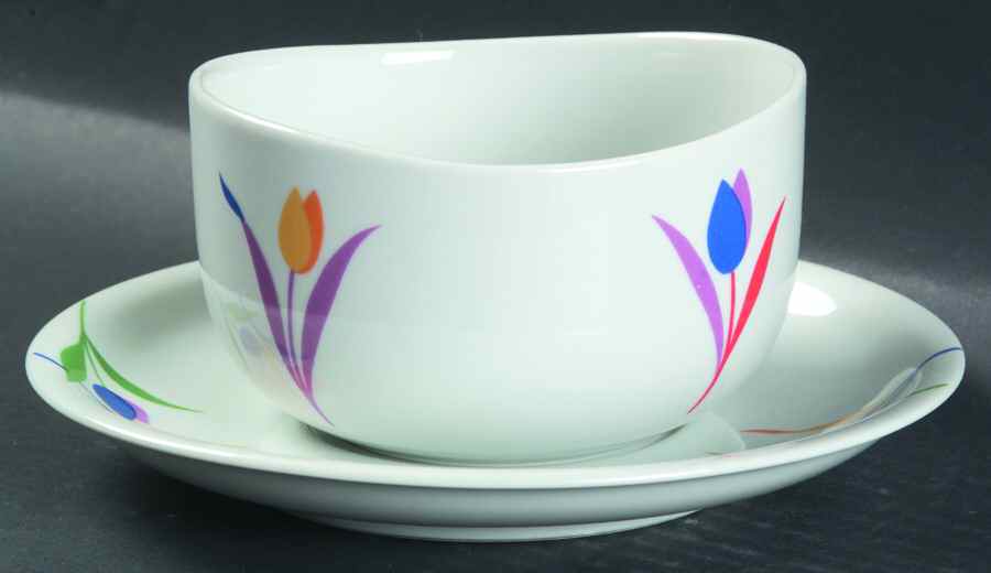 Tulip Time Gravy Boat & Underplate by Block-1