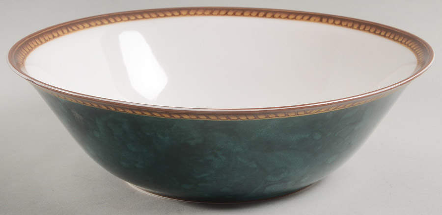 Vintage Emerald Green 10" Round Vegetable Bowl by Block-1