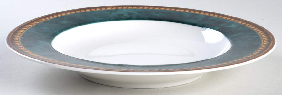 Vintage Emerald Green Large Rim Soup Bowl by Block-1