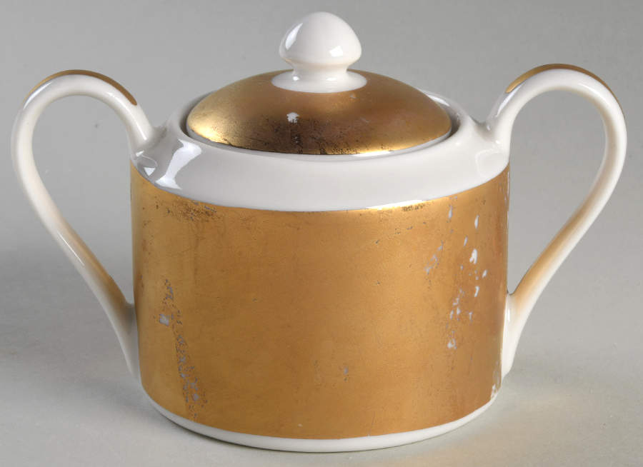 Vintage Gold Sugar Bowl & Lid by Block-1