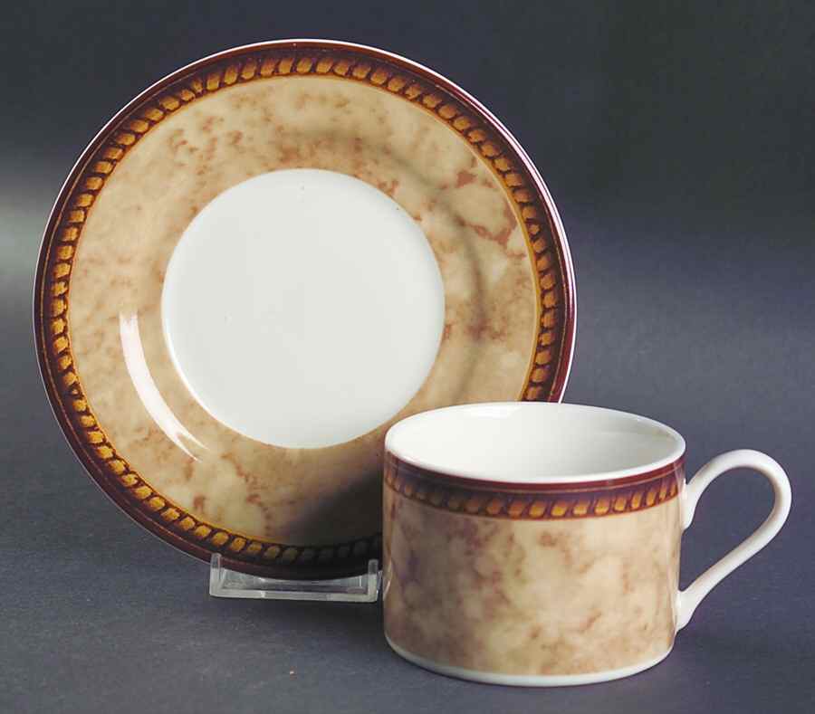 Vintage Pearl Flat Cup & Saucer Set by Block-1