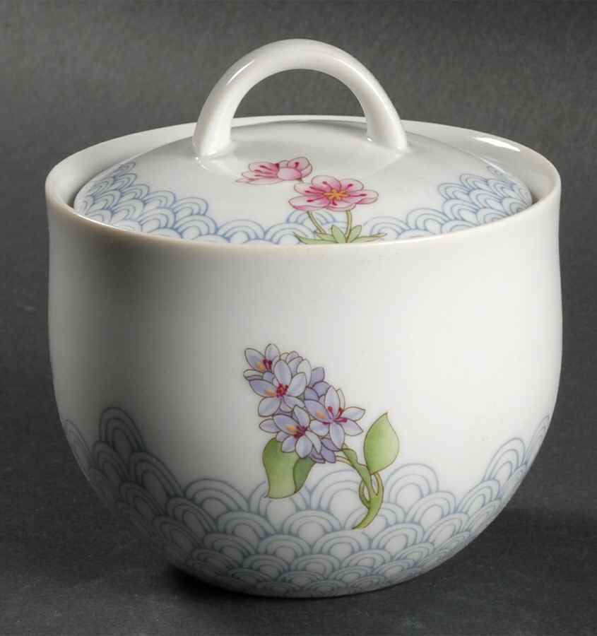 Water Garden Sugar Bowl & Lid by Block-1