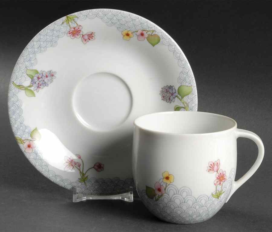 Water Garden Flat Cup & Saucer Set by Block-1