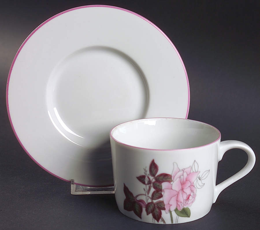 Western Rose Flat Cup & Saucer Set by Block-1