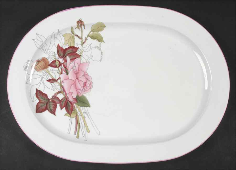 Western Rose 15" Oval Serving Platter by Block-1