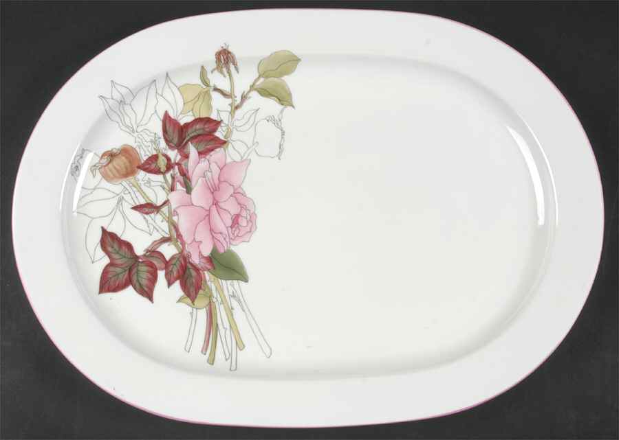 Western Rose 15" Oval Serving Platter by Block-1