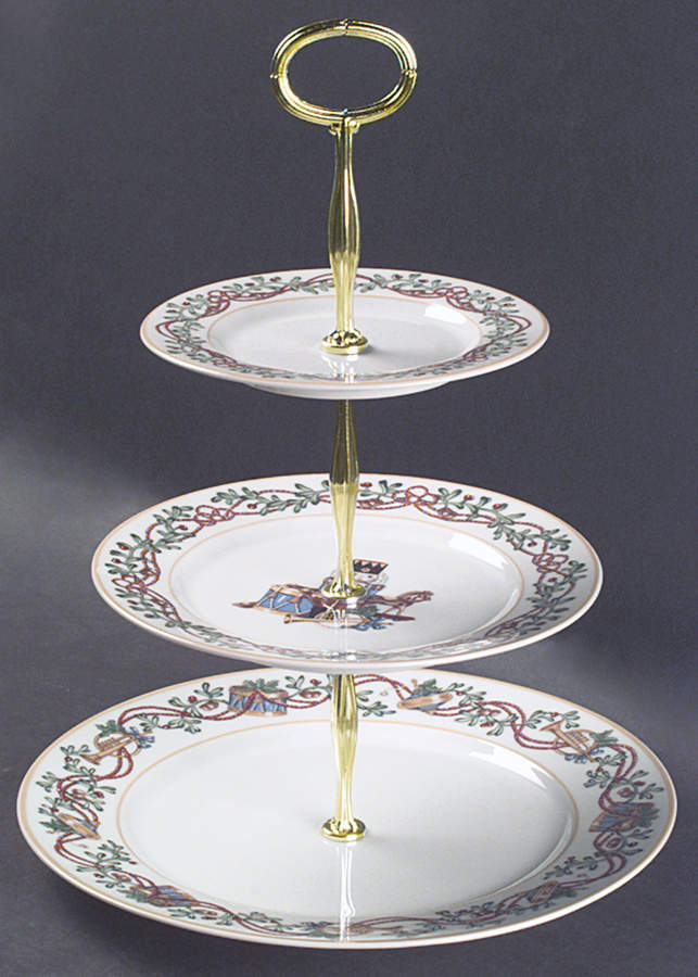 Whimsy Christmas 13 7/8"-14 1/4" 3-Tiered Serving Tray(DP,SP,BB) HC by Block-1