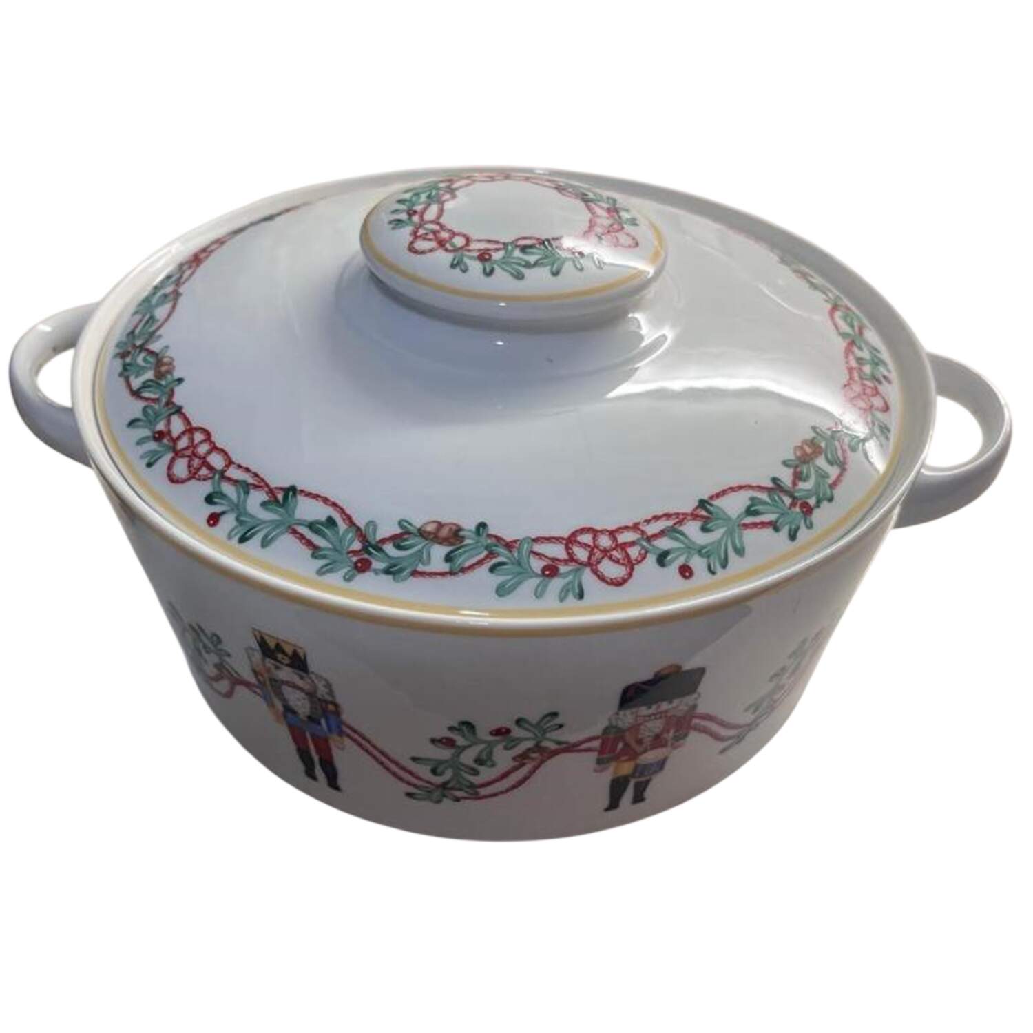 Whimsy Christmas 3 Quart Round Covered Casserole by Block-1