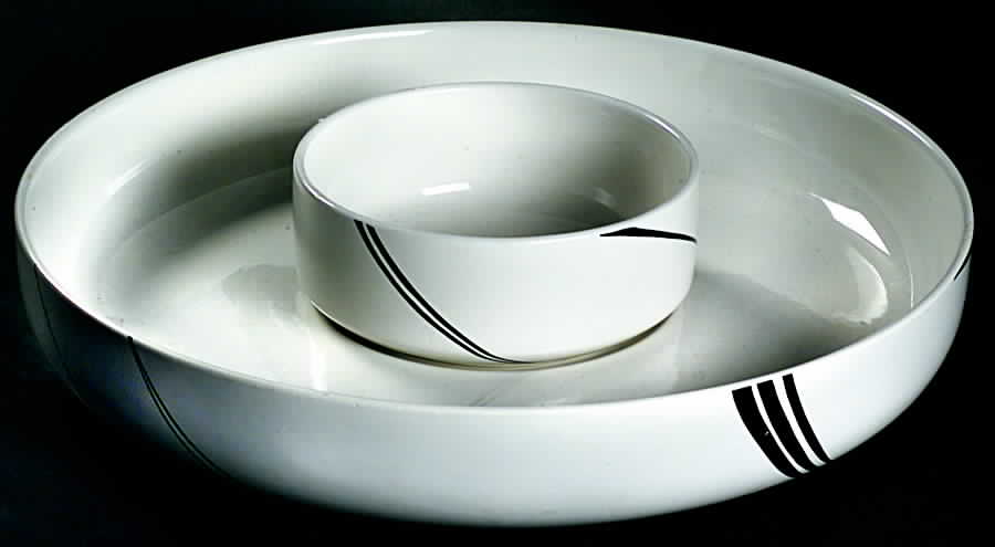 White Pearl (2 Piece) Chip & Dip Set by Block-1