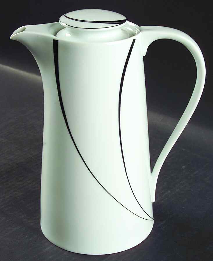 White Pearl Coffee Pot & Lid by Block-1