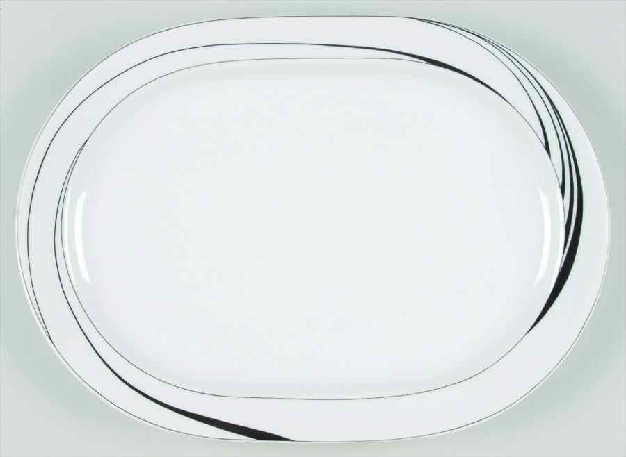 White Pearl 11" Oval Serving Platter by Block-1