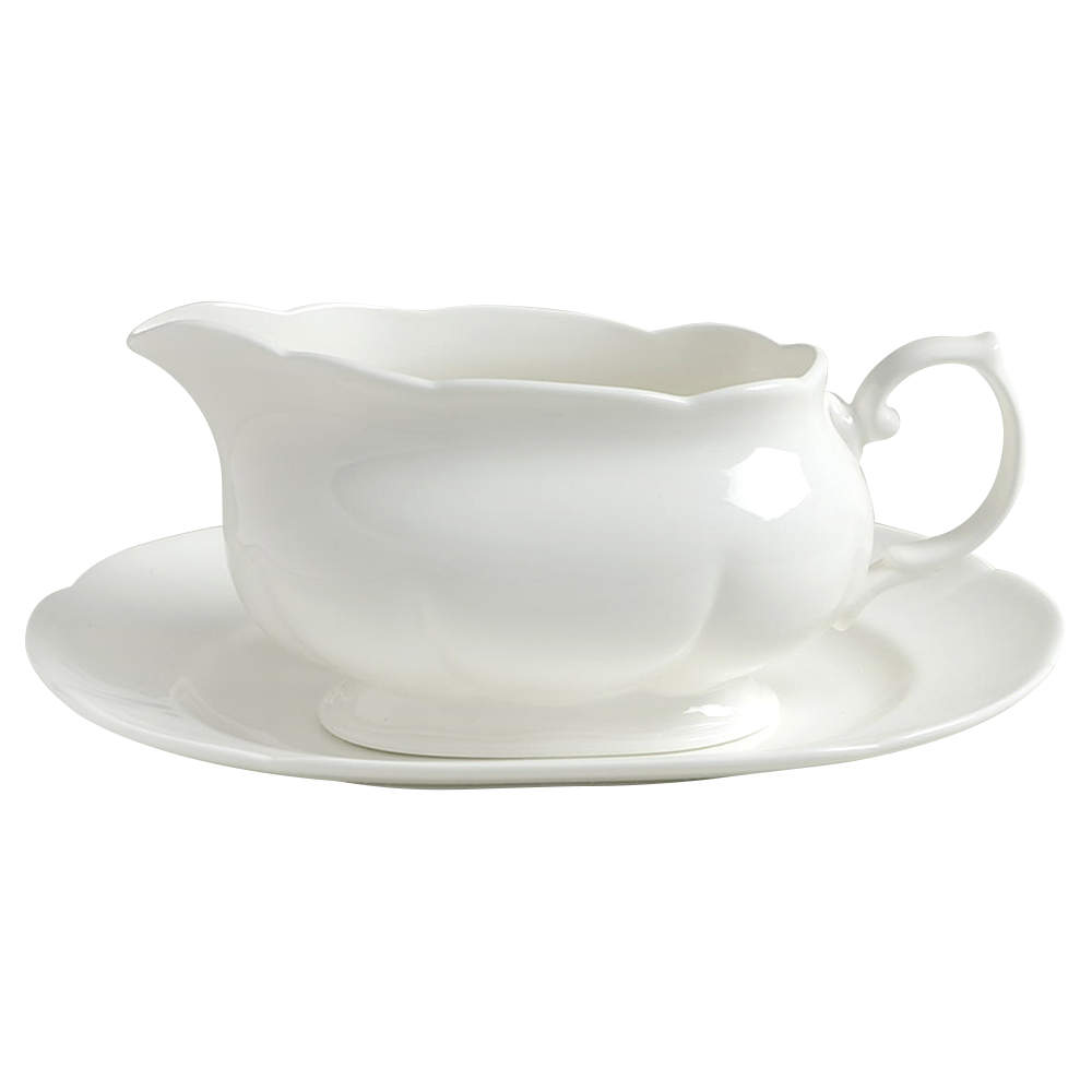Windsor Bone Gravy Boat & Underplate/Relish by Block-1