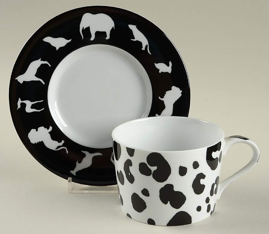 Wildlife Flat Cup & Saucer Set by Block-1