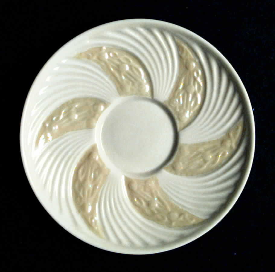 Celtic Yellow Saucer by Belleek Pottery (Ireland)-1