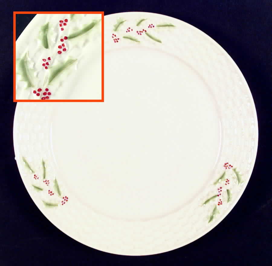 Enchanted Holly Dinner Plate by Belleek Pottery (Ireland)-1
