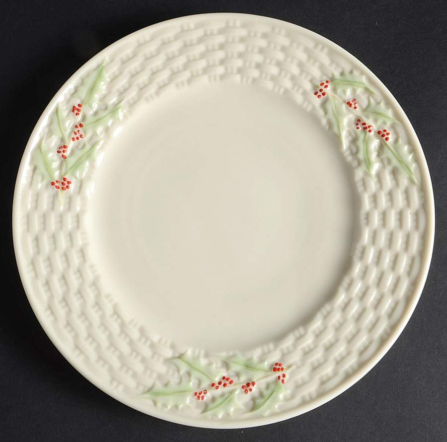 Enchanted Holly Salad Plate by Belleek Pottery (Ireland)-1