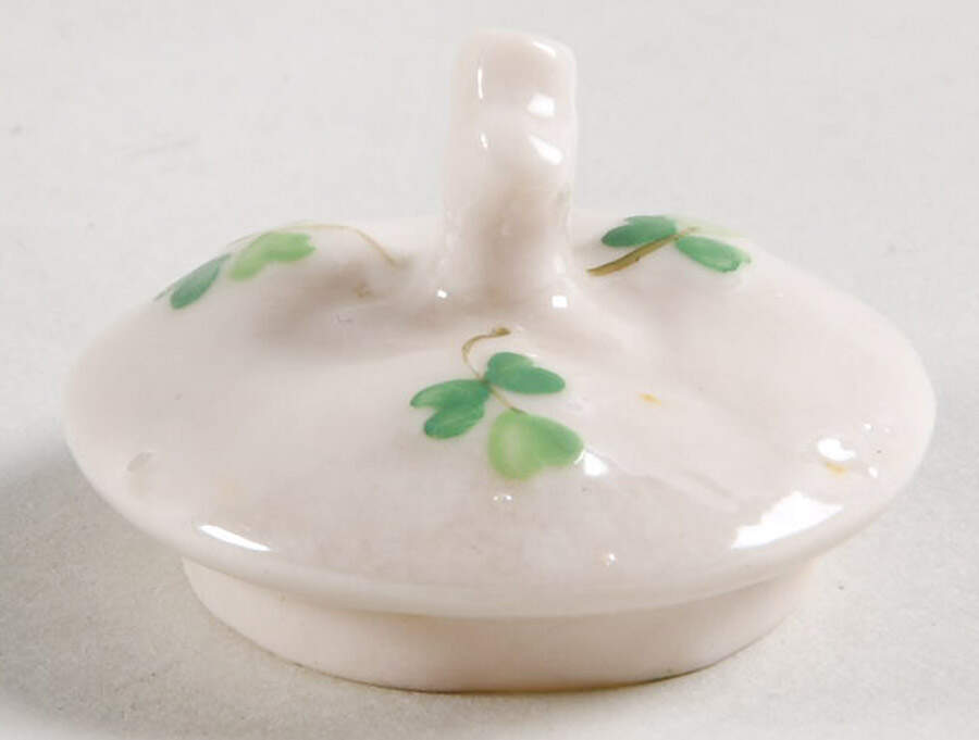 Harp Shamrock Lid for Mini Sugar Bowl by Belleek Pottery (Ireland)-1