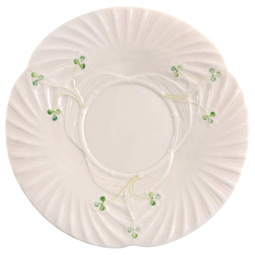 Harp Shamrock Salad Plate by Belleek Pottery (Ireland)-1