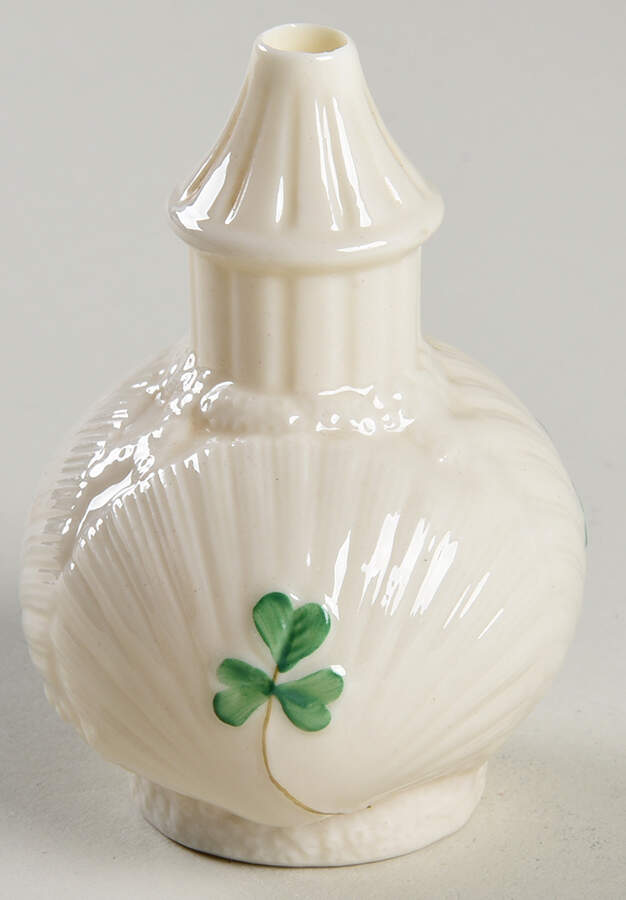 Harp Shamrock Salt Shaker by Belleek Pottery (Ireland)-1