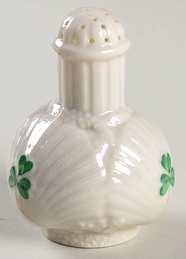 Harp Shamrock Pepper Shaker by Belleek Pottery (Ireland)-1
