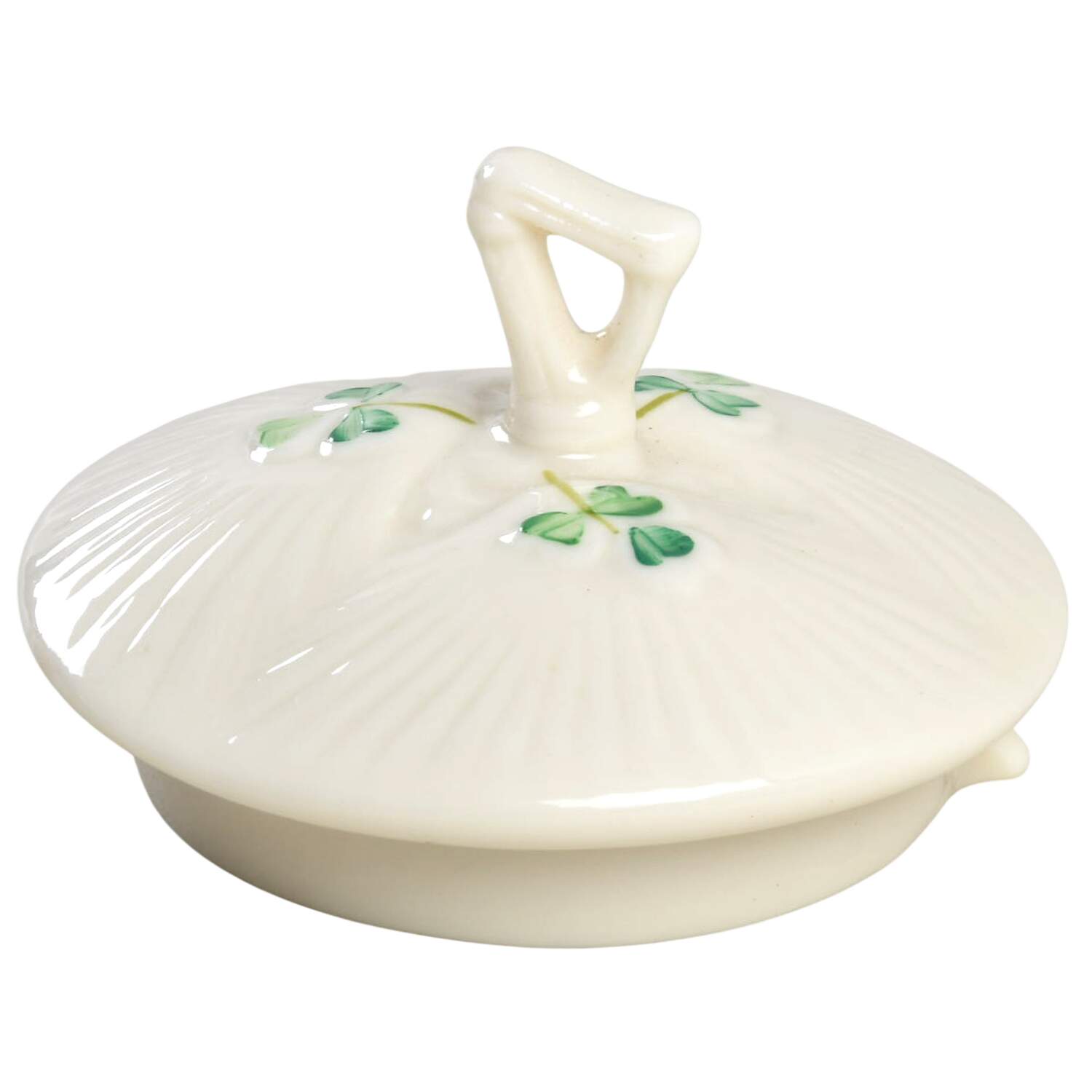 Harp Shamrock Lid for Small Teapot by Belleek Pottery (Ireland)-1