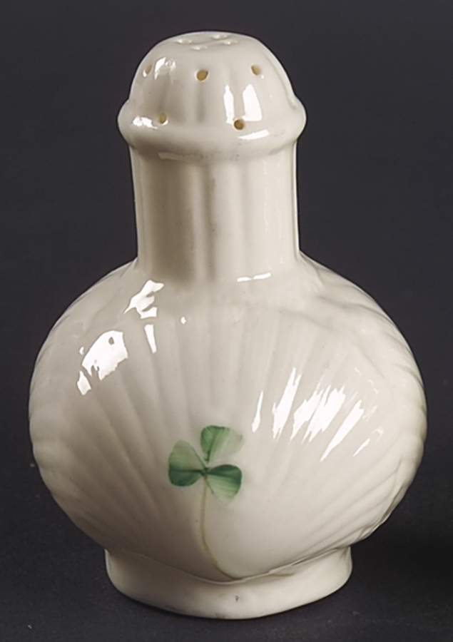 Harp Shamrock Pepper Shaker by Belleek Pottery (Ireland)-1