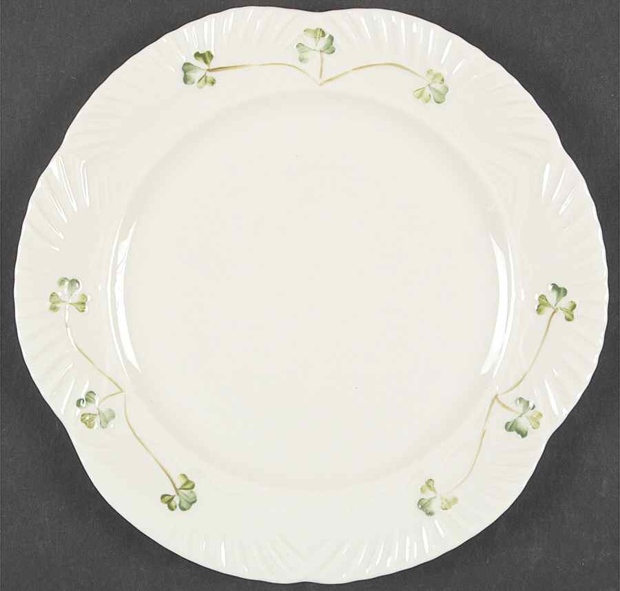 Harp Shamrock Luncheon Plate by Belleek Pottery (Ireland)-1