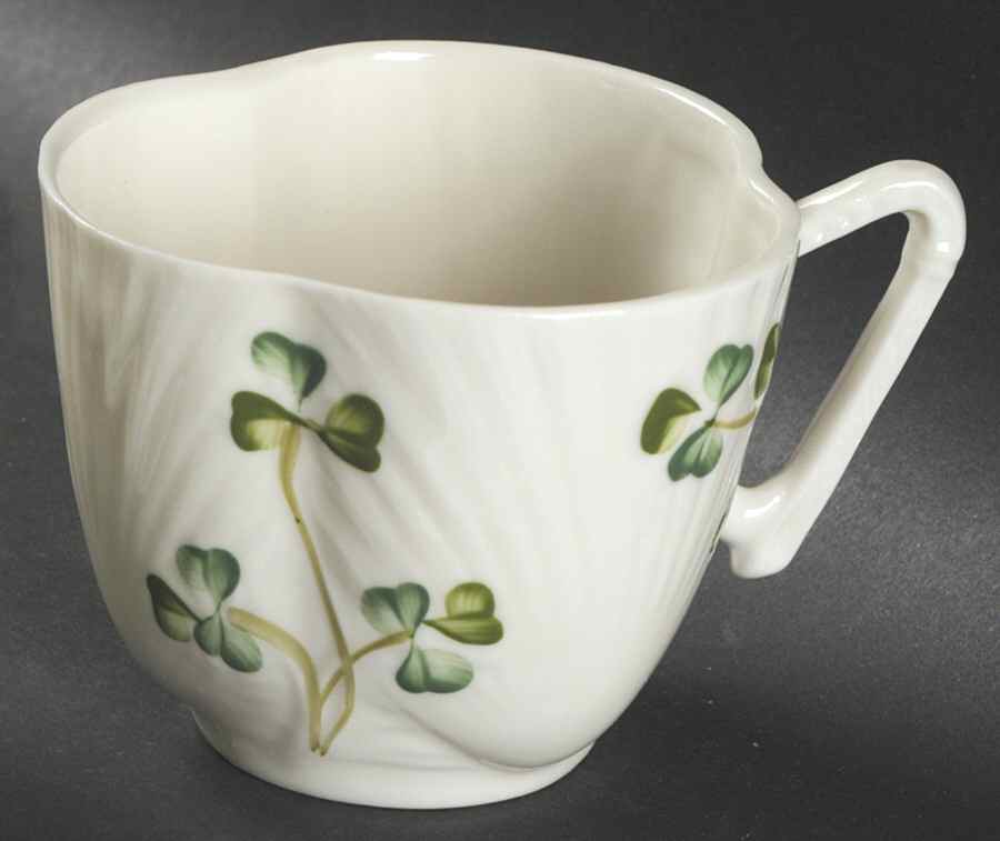 Harp Shamrock Flat Cup by Belleek Pottery (Ireland)-1
