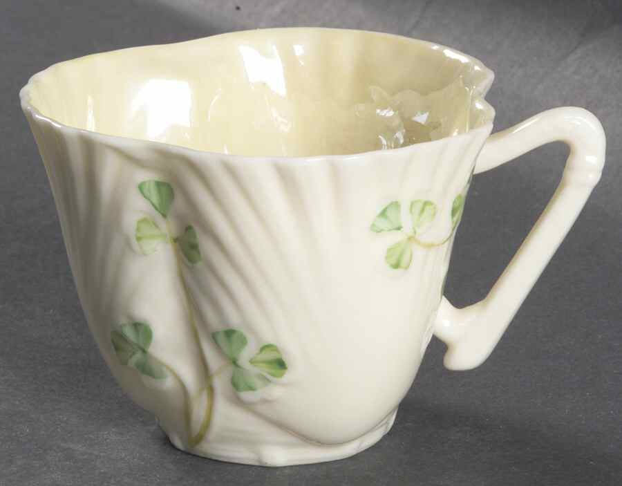 Harp Shamrock Flat Demitasse Cup by Belleek Pottery (Ireland)-1