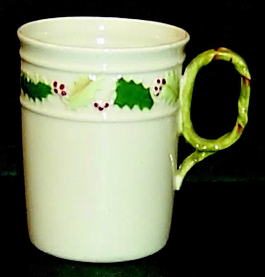 Holly Painted Mug by Belleek Pottery (Ireland)-1