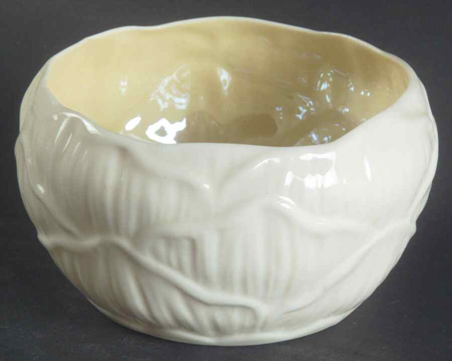 Lily White Open Sugar Bowl by Belleek Pottery (Ireland)-1