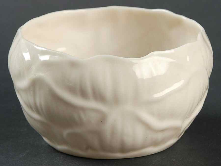 Lily White Open Sugar Bowl by Belleek Pottery (Ireland)-1