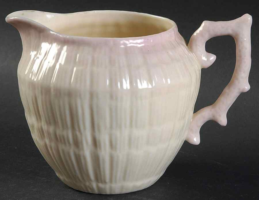 Limpet Pink (No Trim, Smooth) Creamer by Belleek Pottery (Ireland)-1