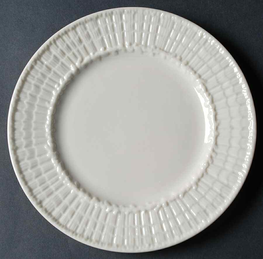 Limpet White (No Trim, Smooth) Salad Plate by Belleek Pottery (Ireland)-1