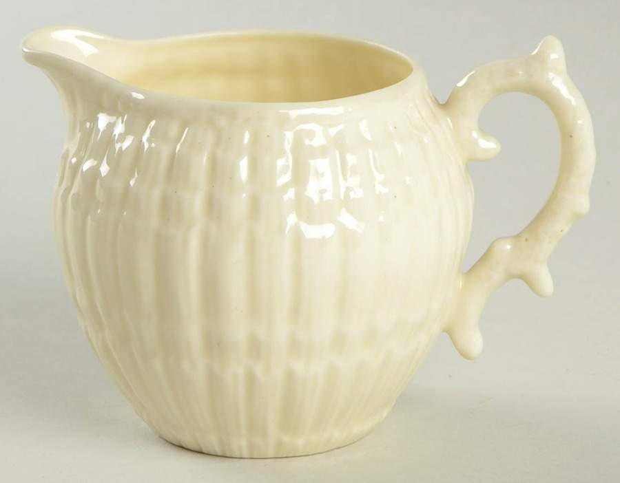 Limpet White (No Trim, Smooth) Creamer by Belleek Pottery (Ireland)-1
