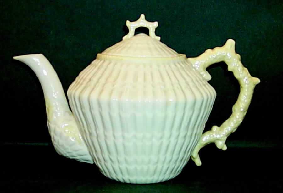 Limpet Yellow Small Teapot & Lid by Belleek Pottery (Ireland)-1
