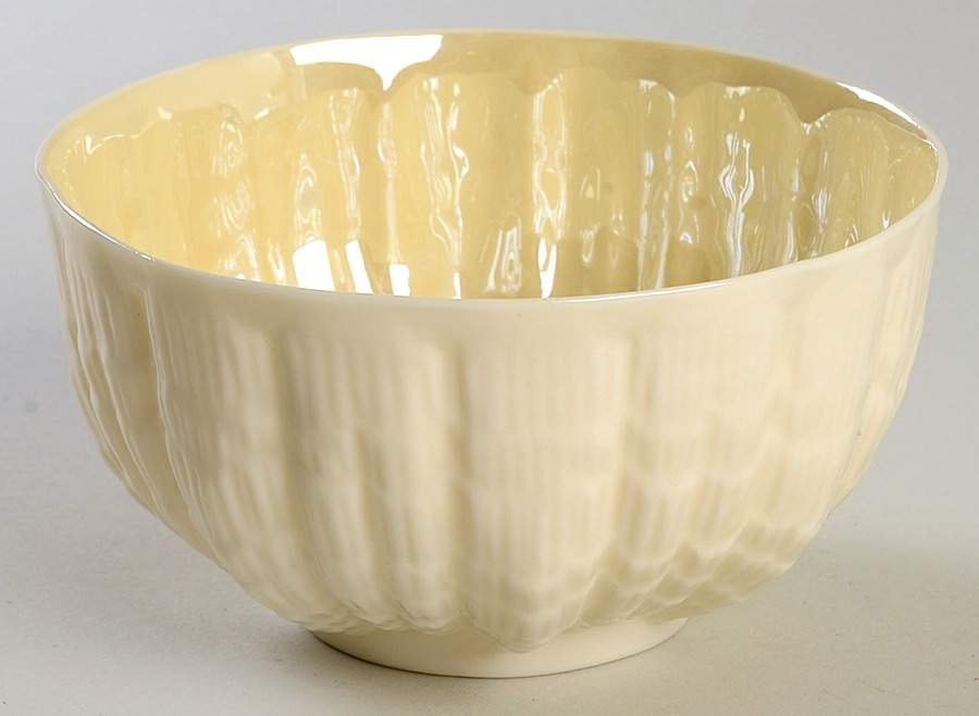 Limpet Yellow Cranberry Bowl by Belleek Pottery (Ireland)-1