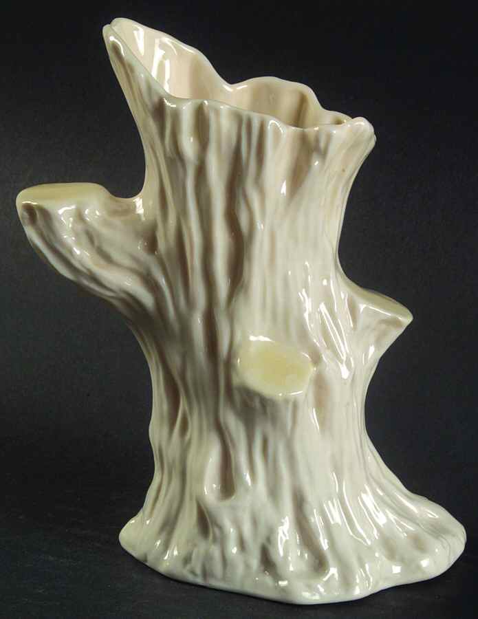 Limpet Yellow 6" Tree Trunk Vase by Belleek Pottery (Ireland)-1