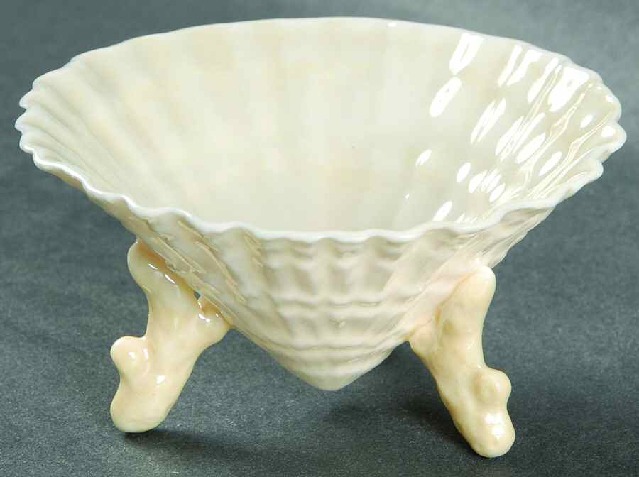 Limpet Yellow Salt Dip by Belleek Pottery (Ireland)-1