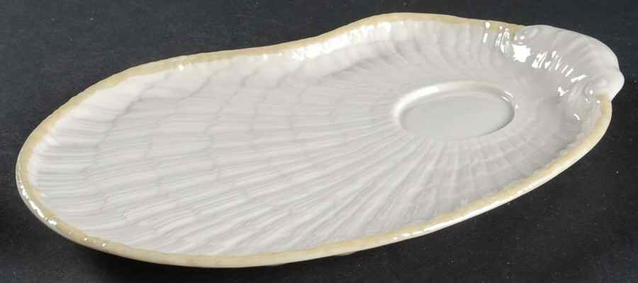 Limpet Yellow Snack Plate by Belleek Pottery (Ireland)-1