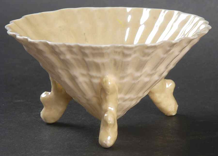 Limpet Yellow Salt Dip by Belleek Pottery (Ireland)-1