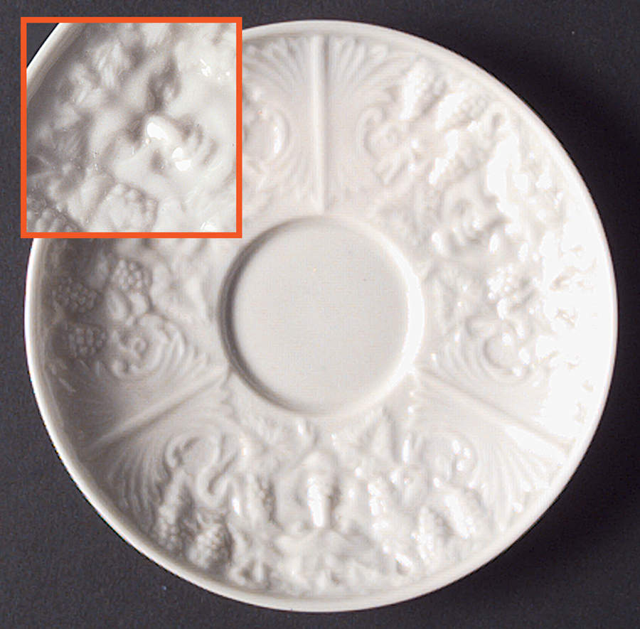 Mask (Irish) (No Lustre Accent) Saucer by Belleek Pottery (Ireland)-1