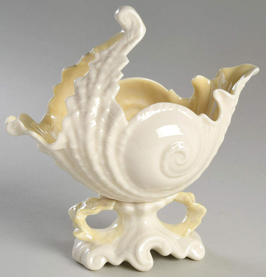 Neptune Yellow Centerpiece by Belleek Pottery (Ireland)-1