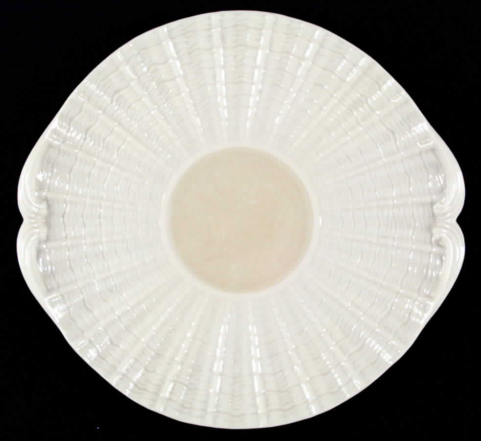 Neptune Yellow Handled Cake Plate by Belleek Pottery (Ireland)-1