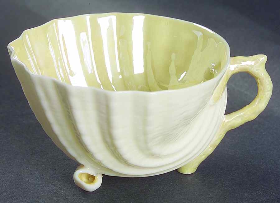 Neptune Yellow Footed Cup by Belleek Pottery (Ireland)-1