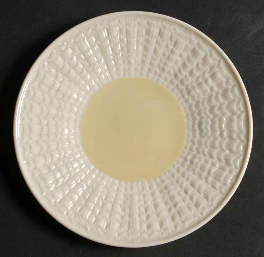 Tridacna Yellow (No Trim) Bread & Butter Plate by Belleek Pottery (Ireland)-1
