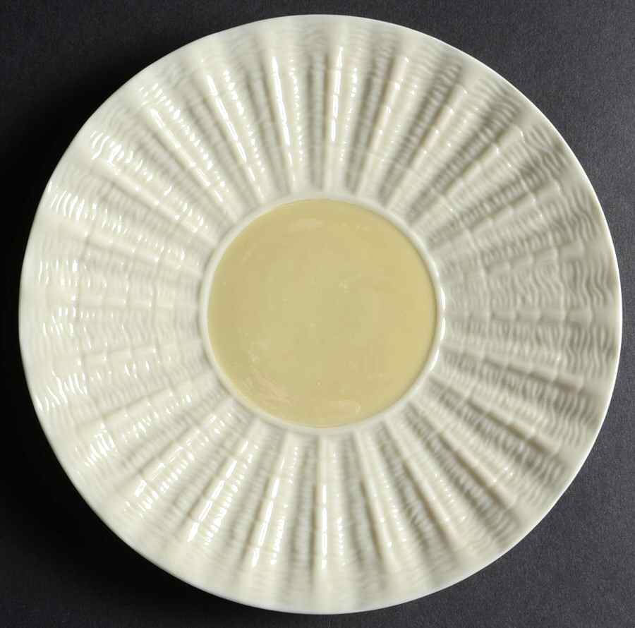 Neptune Yellow Dessert/Pie Plate by Belleek Pottery (Ireland)-1